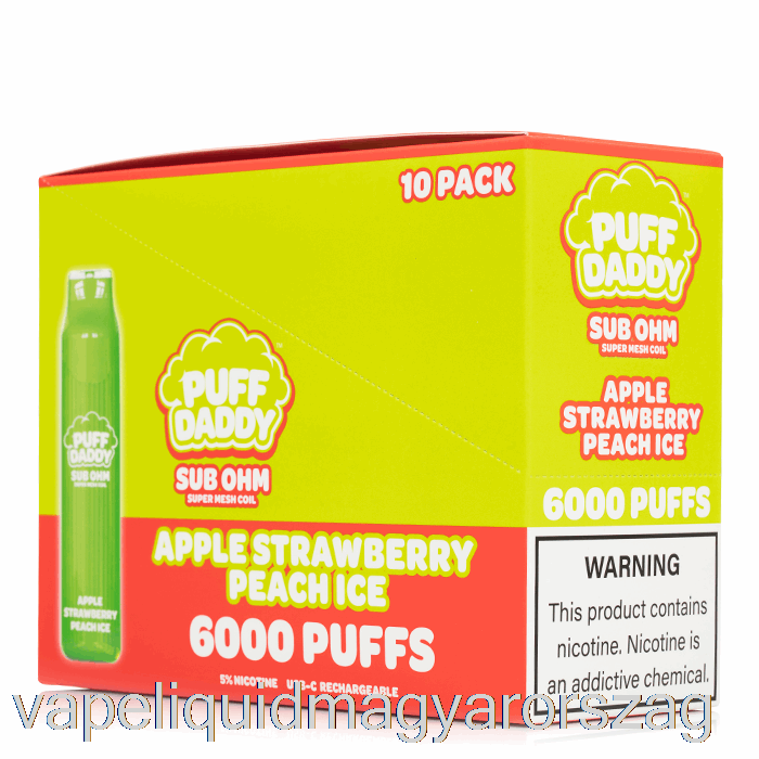 [10-es Csomag] Puff Daddy 6000 Eldobható Vape E Cigi